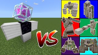 The Ender Crystal Golem vs ALL Iron Golems [upl. by Ahsak]