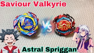 Savior Valkyrie Vs Astral Spriggan Beyblade Fight  Rivalry Battle [upl. by Church]