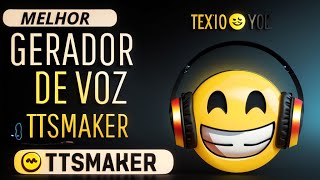 Melhor Gerador de ÁUDIO COM IA Grátis e Ilimitado TTSMAKER ai [upl. by Dry]