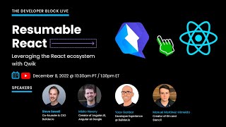 Resumable React  Leveraging the React ecosystem with Qwik [upl. by Jessie972]