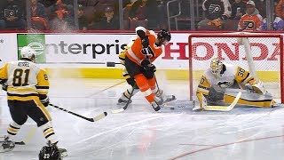 Sean Couturier pulls off amazing deke for dazzling goal [upl. by Eatnuahs]