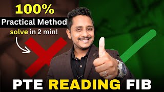 100 Practical Method  Solve PTE Reading Fill In The Blanks in 2 Minutes  Skills PTE Academic [upl. by Rutan]