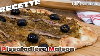 Recette Pizza  PISSALADIÈRE maison Avec Pâte Express 30 minutes  Chef Clément [upl. by Sairacaz984]