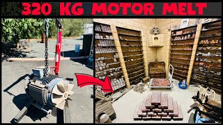 320KG Massive Motor Melt  Free Copper  Scrap Salvage Bulk Copper Bars  ASMR Metal Melting [upl. by Winslow]