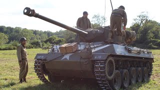 Driving a WWII US M18 Hellcat Gun Motor Carriage Tank Destroyer [upl. by Artimed471]