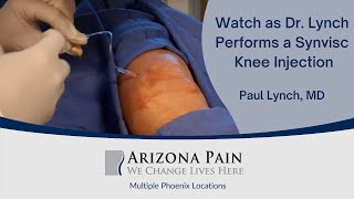 Watch as Dr Lynch Performs a Synvisc Knee Injection  Live [upl. by Ssej962]