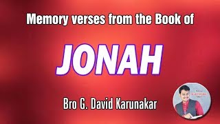 Memory Verses from JONAH  Memorize Bible with me by David Karunakar [upl. by Niajneb]