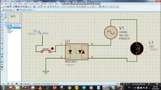 How to use Optocoupler to control an AC Lamp circuit  Proteus Simulation [upl. by Casie]