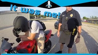 Motorcyclists Turns Himself In For Wheeling Doesnt Get Ticketed [upl. by Sholley404]