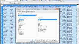 18 Libre Office  Calc Open Office  Calc Excel Tutorial  Subtotals [upl. by Atews880]