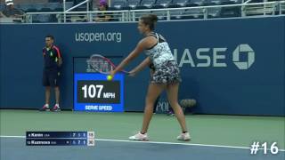 23 aces of Viktoria Kuzmova in semifinal against Kenin [upl. by Schweiker]