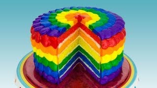 Rainbow Cake How to Make a Rainbow Cake by Cookies Cupcakes and Cardio [upl. by Domenic864]