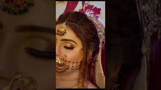 bridal eye makeup with red and golden dress [upl. by Nelle]