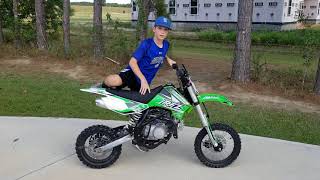 Apollo RFZ Dbx14 125cc clutchless dirt bike pit bike review GREAT bike [upl. by Rolfston]