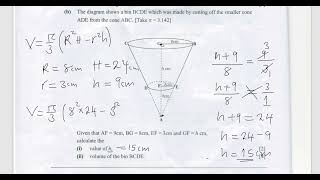 Volume of the frustum ECZ 2022 [upl. by Garnet]