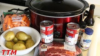 How to Make a Pot Roast in the Slow CookerEasy Crock Pot Beef Stew [upl. by Epolenep242]