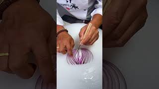 Onion 🧅 Carving Cutting design skill And Decorations Ideas In My Kitchen [upl. by Costello]