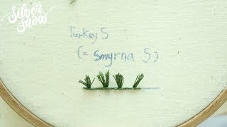 프랑스 자수 터키 스티치 스미르나 스티치 Turkey stitch smyrna stitch hand embroidery stitch tutorial [upl. by William314]