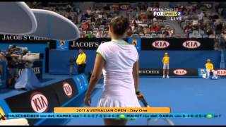 Sania Mirza v Henin 2011 Australian Open [upl. by Boiney]