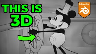 I RECREATED old 2D animation in 3D STEAMBOAT WILLIE [upl. by Alracal]