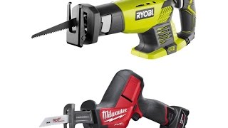 Ryobi reciprocating saw 18V vs Milwaukee M12 hackzall [upl. by Essyla485]