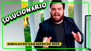 🔴 SOLUCIONARIO SIMULACRO San Marcos 2023 🌱 [upl. by Nolham]