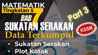 Part 3 Matematik Tingkatan 5 Bab 7  Sukatan Serakan Data Terkumpul KSSM Varians Plot Kotak [upl. by Ferino]