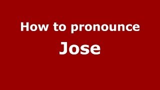 How to pronounce Jose Brazilian PortugueseBrazil  PronounceNamescom [upl. by Lian]