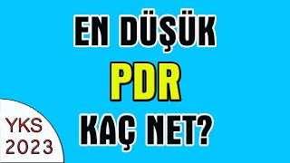 2023 yks en düşük pdr kaç net [upl. by Samanthia]