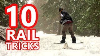 10 Snowboard Rail Tricks to Learn First [upl. by Danyette]