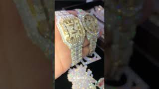 Insane Moissanite Diamond Watches💎 cartierwatches [upl. by Knorring56]