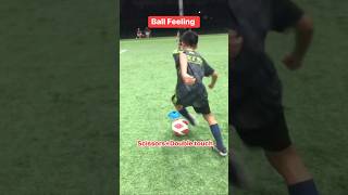 Scissors  Double touch👏♨️ shortsshortsfeedyoutubeshort skills football soccerskills scissors [upl. by Trebleda]