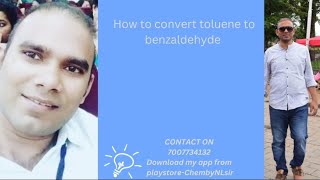 how to convert toluene into benzaldehyde [upl. by Charity]