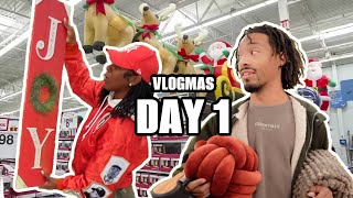 OUR FIRST VLOGMAS MARRIED CHRISTMAS SHOPPING FOR OUR NEW HOME 🎄🏠❄️  VLOGMAS DAY 1 [upl. by Mortimer]