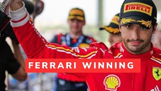 Ferrari winning 🏎️🌶️charlos charlesleclerc carlossainz ferrari maxverstappen [upl. by Olvan317]