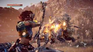 호라이즌 제로 던 마상전투 Horizon Zero Dawn Combat Riding Strider Ultra Hard [upl. by Rexanne]