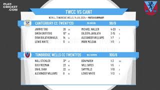 Tunbridge Wells CC Twenty20 v Canterbury CC Twenty20 [upl. by Tamberg368]