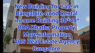 New Residential Building For sale Bangalore BDA Rental Income 3040 houseforsale house property [upl. by Aliakim]