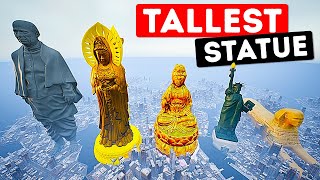 Tallest Statue Size Comparison in 3D [upl. by Eekcaj]