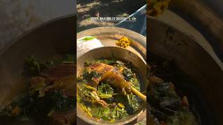 Boiled chicken with edible leaves food cooking recipe chicken mishingfoodkitchen chef [upl. by Eitsyrhc]