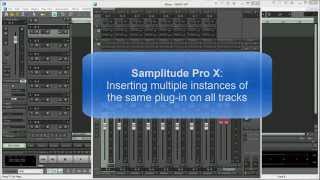 Samplitude Pro X  Inserting multiple plugins to all tracks [upl. by Ennahs]