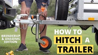 How to Hitch a Trailer  Unbraked Trailer  eg Anssems  Brenderup Trailer Edition [upl. by Ennaeiluj]