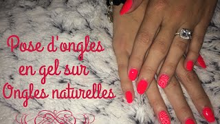 Tuto 18 Pose dongles en gel sur ongles naturels [upl. by Lativa571]