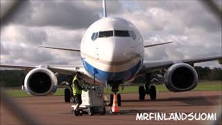 Boeing 737 8CX LandingTakeOff Åland 1415 September 2024 [upl. by Notlew]