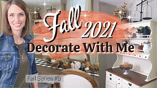 COZY FALL FARMHOUSE DECORATING IDEAS FOR DINING ROOM  FALL 2021 DECORATE WITH ME [upl. by Davena301]