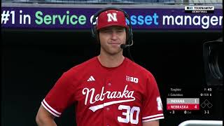 Josh Caron Home Run Nebraska Indiana Baseball Big Ten Tournament 52524 [upl. by Enehs539]