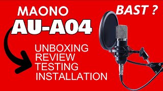 Maono AUA04 Condenser Microphone Kit Review Installtion amp Test in Hindi [upl. by Kirstyn376]