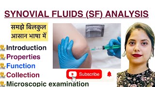 Synovial fluid analysis in Hindi  Gout  Arthritis  Microscopic examination  MLT [upl. by Hoyt]