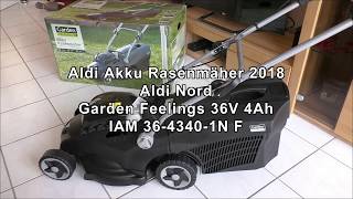 Aldi Akku Rasenmäher 2018 Model Garden Feelings Aldi Nord  Unboxing  Viktor Fox [upl. by Hollyanne]