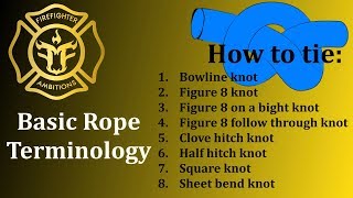 Basic Rope Terminology How to Tie Knots Firefighter Guide [upl. by Bores236]